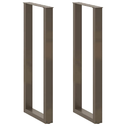 vidaXL Bartischbeine U-Form 2 Stk. Naturstahl 40x(110-111) cm Stahl