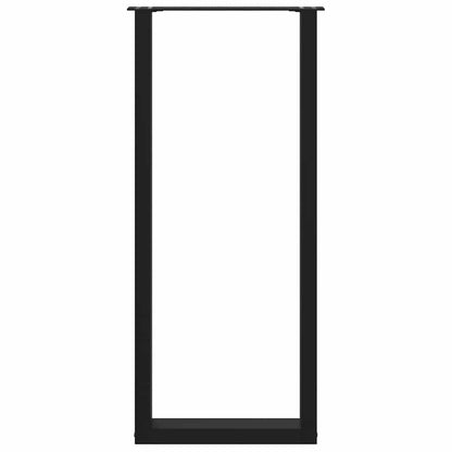 vidaXL Bartischbeine U-Form 2 Stk. Schwarz 50x(110-111) cm Stahl