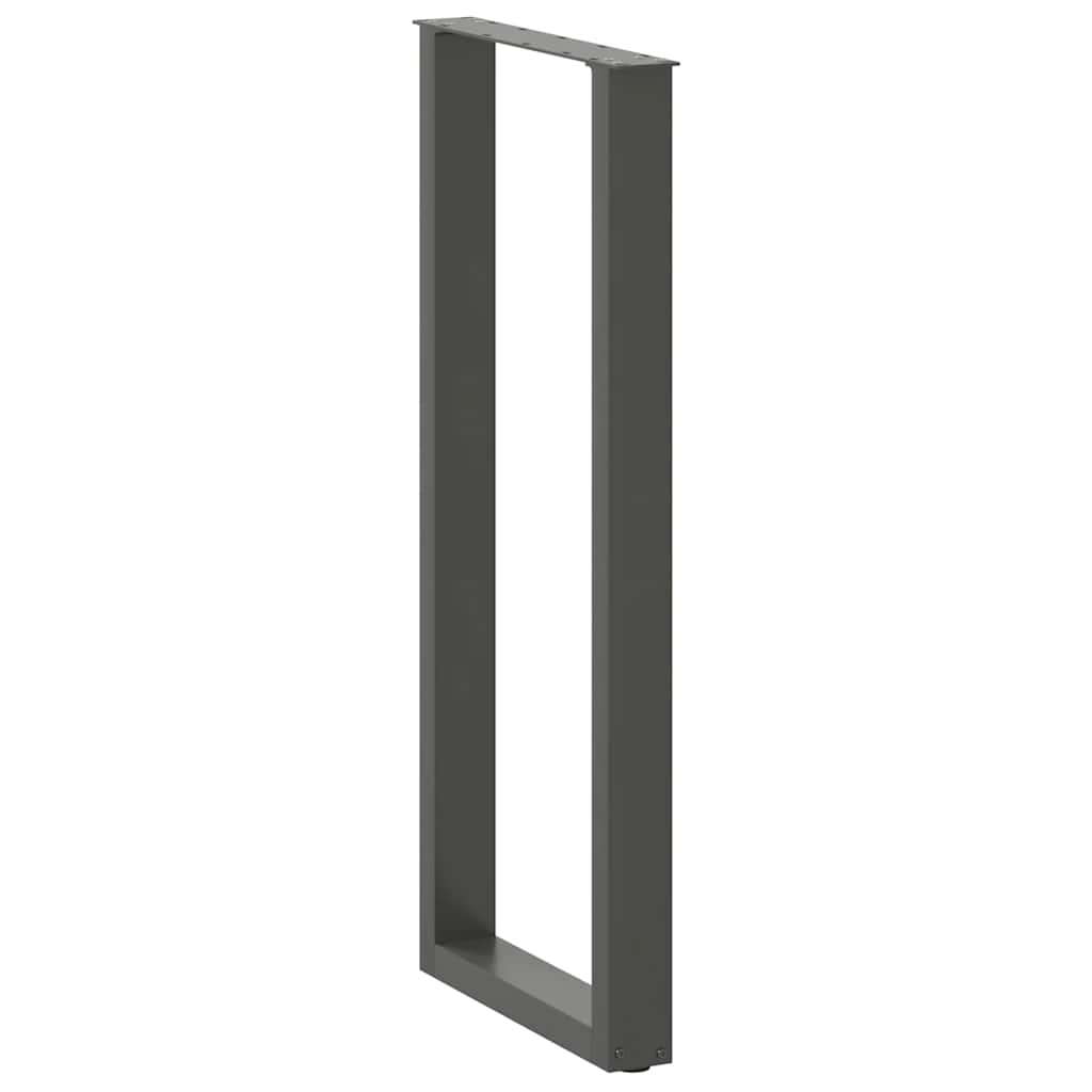 vidaXL Bartischbeine U-Form 2 Stk. Anthrazit 50x(110-111) cm Stahl