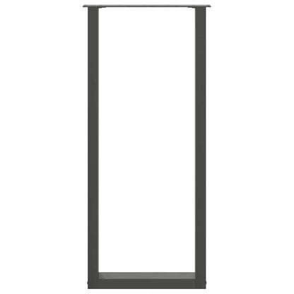 vidaXL Bartischbeine U-Form 2 Stk. Anthrazit 50x(110-111) cm Stahl
