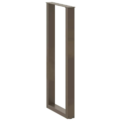 vidaXL Bartischbeine U-Form 2 Stk. Naturstahl 50x(110-111) cm Stahl