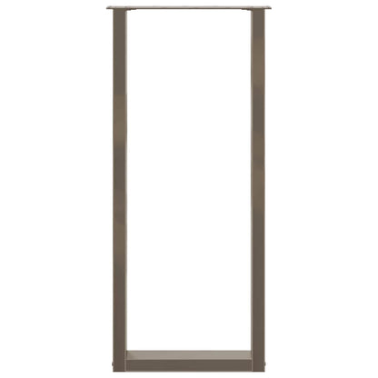 vidaXL Bartischbeine U-Form 2 Stk. Naturstahl 50x(110-111) cm Stahl