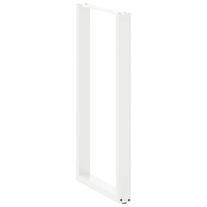 vidaXL Bartischbeine U-Form 2 Stk. Weiß 60x(110-111) cm Stahl