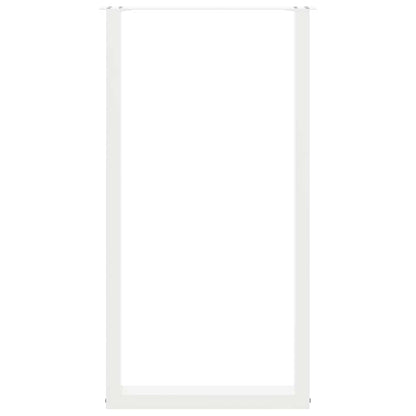 Bartischbeine U-Form 2 Stk. Weiß 60x(110-111) cm Stahl