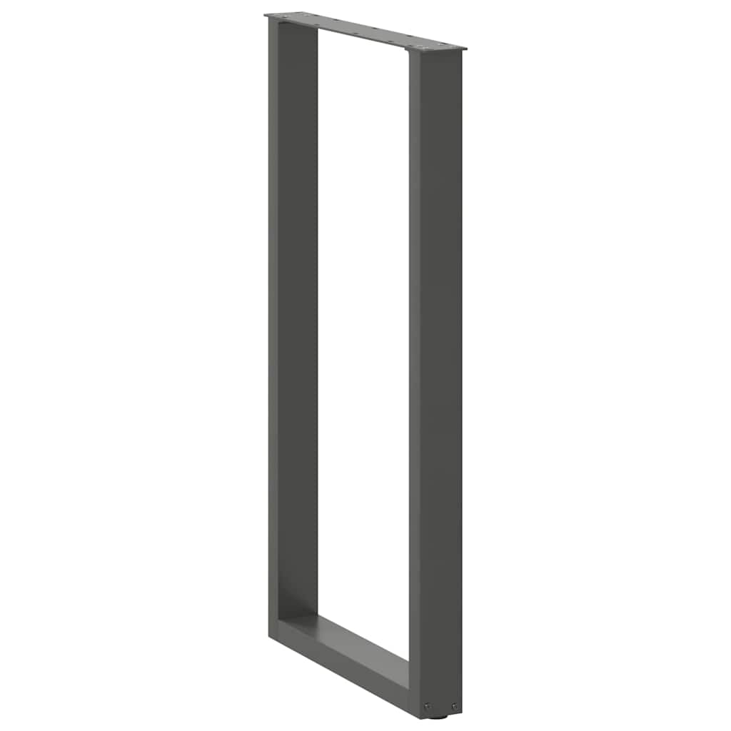 vidaXL Bartischbeine U-Form 2 Stk. Anthrazit 60x(110-111) cm Stahl