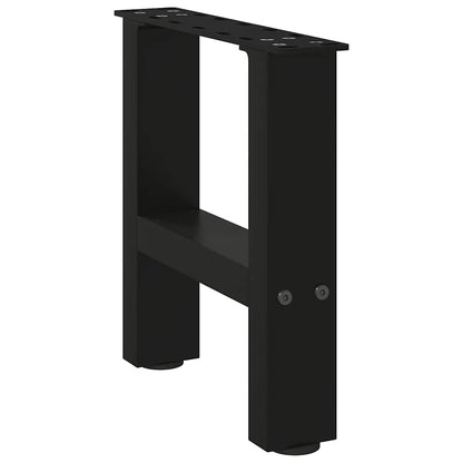 vidaXL Couchtischbeine Schwarz 2 Stk. 30x(30-31) cm Stahl