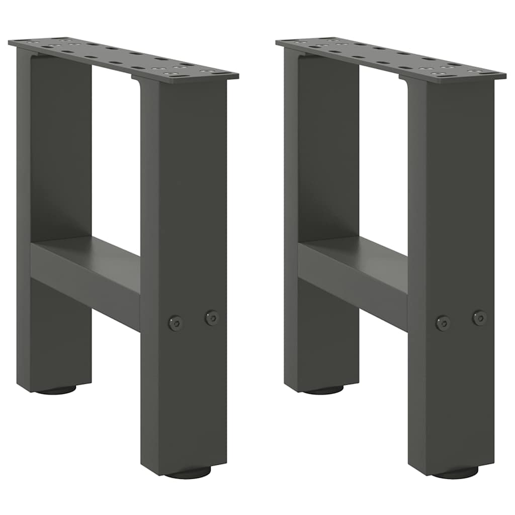vidaXL Couchtischbeine Anthrazit 2 Stk. 30x(30-31) cm Stahl