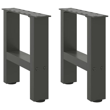 vidaXL Couchtischbeine Anthrazit 2 Stk. 30x(30-31) cm Stahl