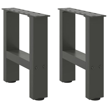 vidaXL Couchtischbeine Anthrazit 2 Stk. 30x(30-31) cm Stahl
