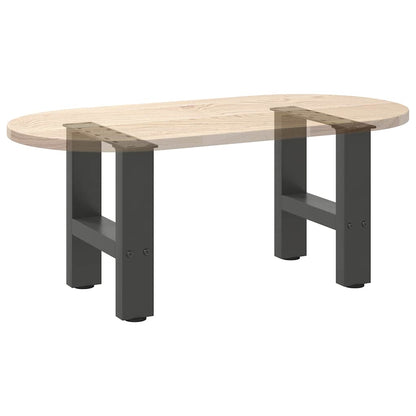 vidaXL Couchtischbeine Anthrazit 2 Stk. 30x(30-31) cm Stahl