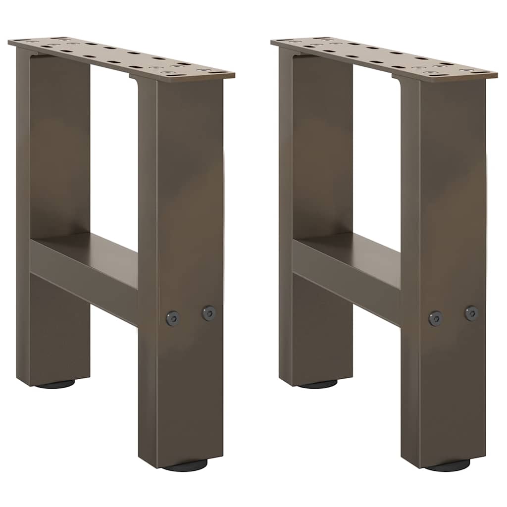 vidaXL Couchtischbeine Naturstahl 2 Stk. 30x(30-31) cm Stahl