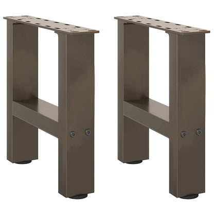 vidaXL Couchtischbeine Naturstahl 2 Stk. 30x(30-31) cm Stahl