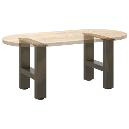 vidaXL Couchtischbeine Naturstahl 2 Stk. 30x(30-31) cm Stahl
