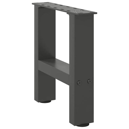 vidaXL Pieds de table basse anthracite 2 pcs 40x(30-31) cm acier