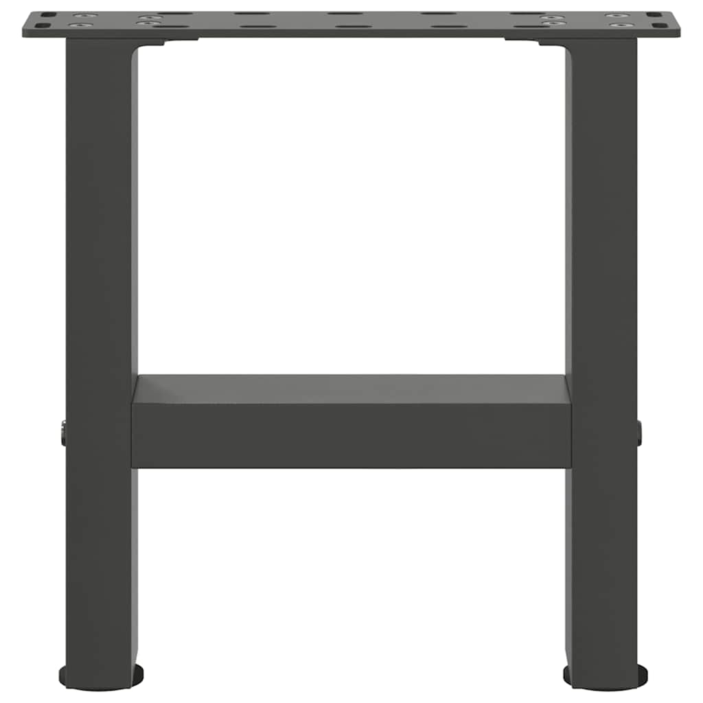 vidaXL Pieds de table basse anthracite 2 pcs 40x(30-31) cm acier