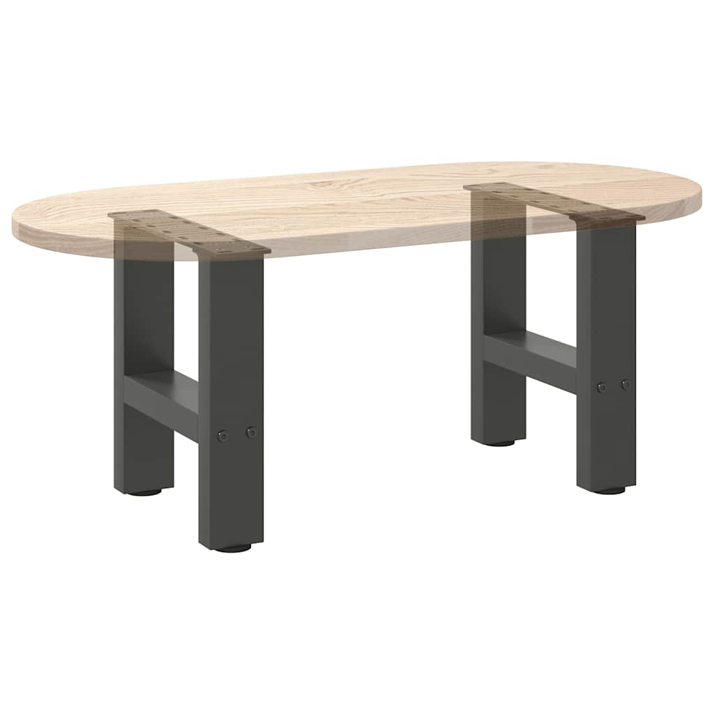 vidaXL Pieds de table basse anthracite 2 pcs 40x(30-31) cm acier
