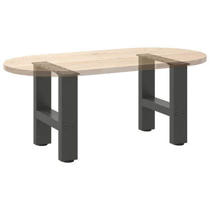 vidaXL Pieds de table basse anthracite 2 pcs 40x(30-31) cm acier