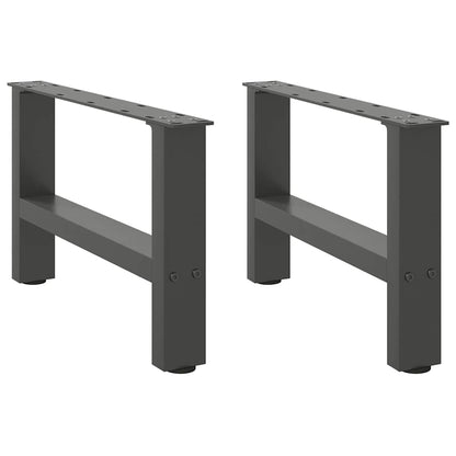 vidaXL Couchtischbeine Anthrazit 2 Stk. 50x(30-31) cm Stahl