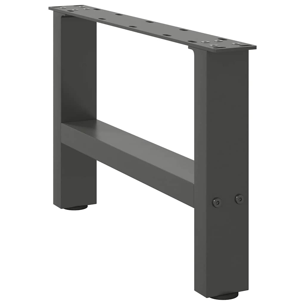 vidaXL Couchtischbeine Anthrazit 2 Stk. 50x(30-31) cm Stahl