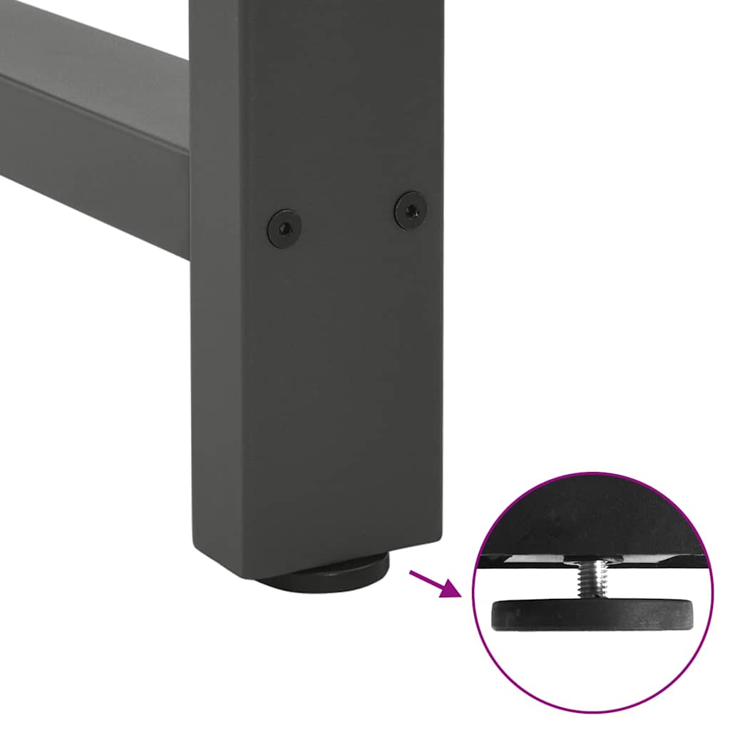 vidaXL Couchtischbeine Anthrazit 2 Stk. 50x(30-31) cm Stahl