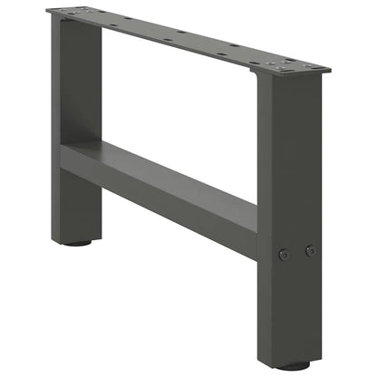 vidaXL Pieds de table basse Anthracite 2 pcs 60x(30-31) cm Acier