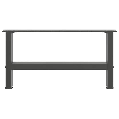 vidaXL Pieds de table basse Anthracite 2 pcs 60x(30-31) cm Acier