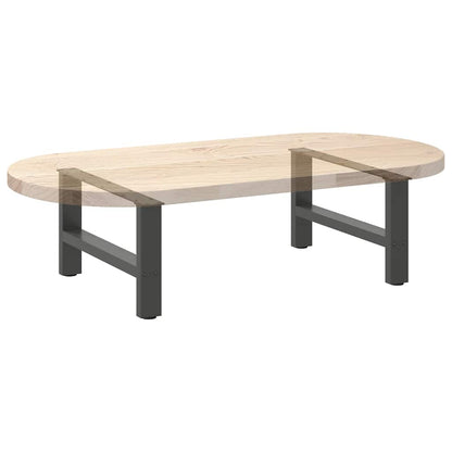 vidaXL Pieds de table basse Anthracite 2 pcs 60x(30-31) cm Acier