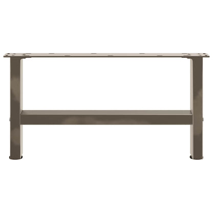 vidaXL Couchtischbeine Naturstahl 2 Stk. 60x(30-31) cm Stahl