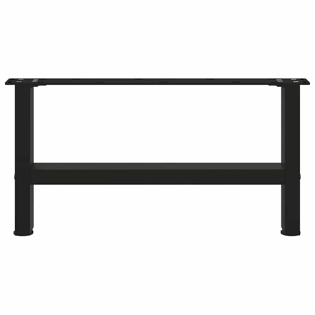 vidaXL Couchtischbeine Schwarz 2 Stk. 70x(30-31) cm Stahl