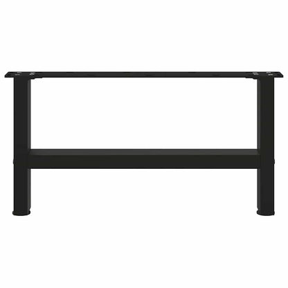 vidaXL Couchtischbeine Schwarz 2 Stk. 70x(30-31) cm Stahl