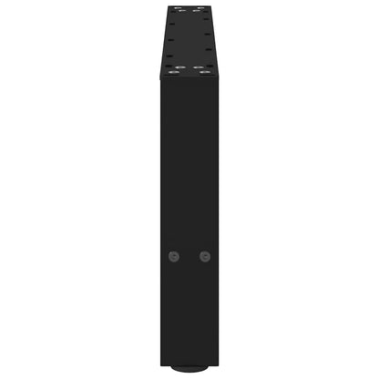 vidaXL Couchtischbeine Schwarz 2 Stk. 70x(30-31) cm Stahl