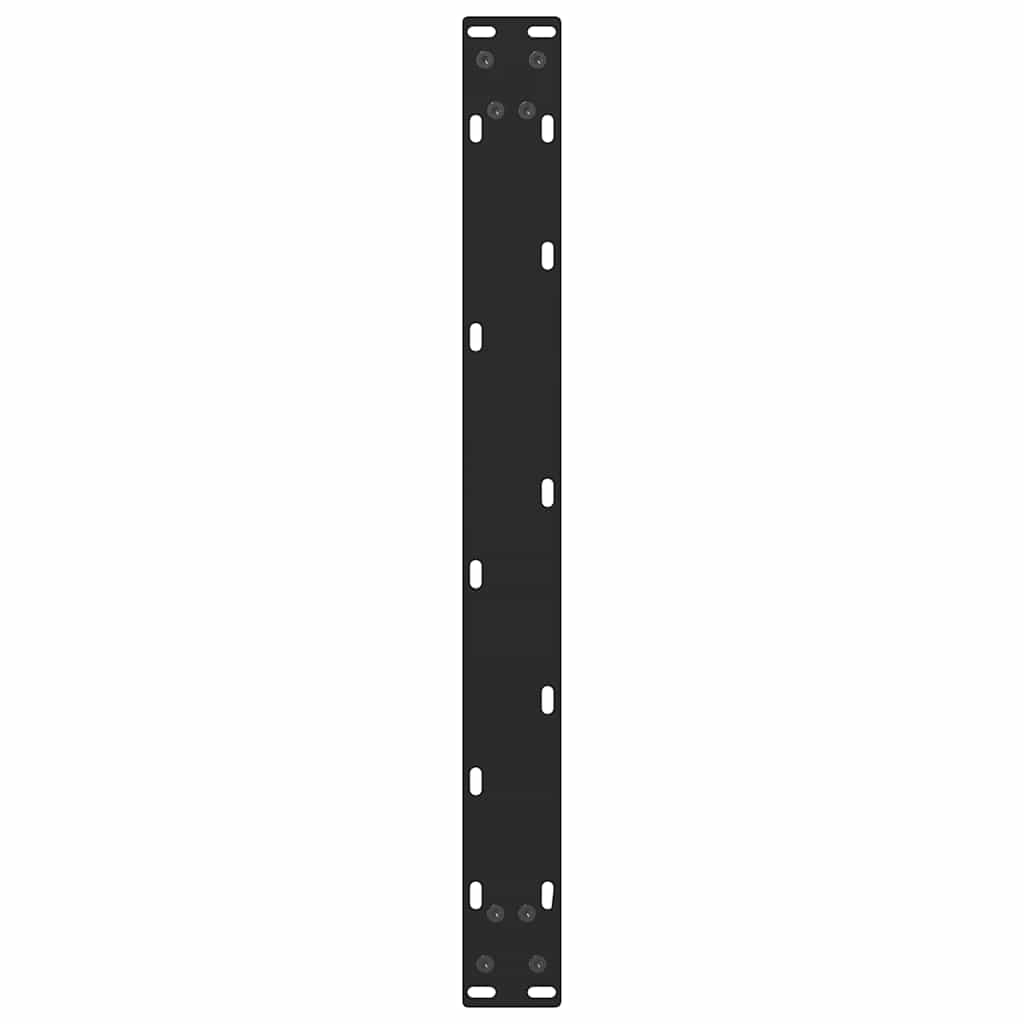 vidaXL Couchtischbeine Schwarz 2 Stk. 70x(30-31) cm Stahl