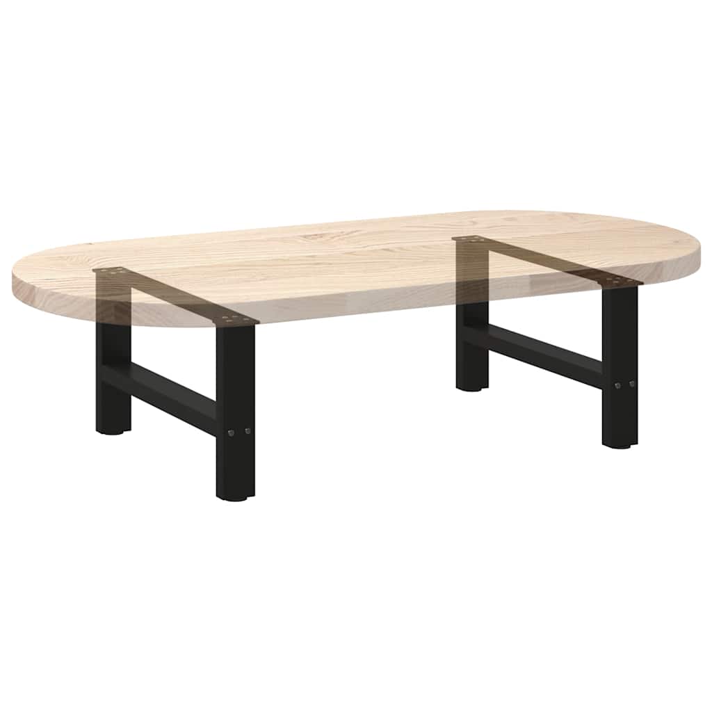 vidaXL Couchtischbeine Schwarz 2 Stk. 70x(30-31) cm Stahl