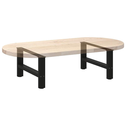 vidaXL Couchtischbeine Schwarz 2 Stk. 70x(30-31) cm Stahl