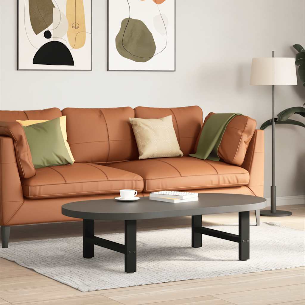 vidaXL Couchtischbeine Schwarz 2 Stk. 70x(30-31) cm Stahl