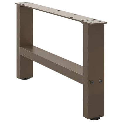 vidaXL Couchtischbeine Naturstahl 2 Stk. 70x(30-31) cm Stahl