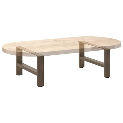 vidaXL Couchtischbeine Naturstahl 2 Stk. 70x(30-31) cm Stahl