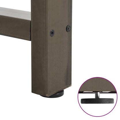 vidaXL Couchtischbeine Naturstahl 2 Stk. 70x(30-31) cm Stahl