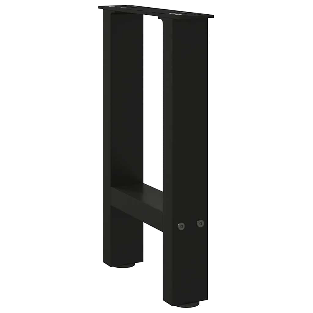vidaXL Couchtischbeine Schwarz 2 Stk. 28x(42-43) cm Stahl