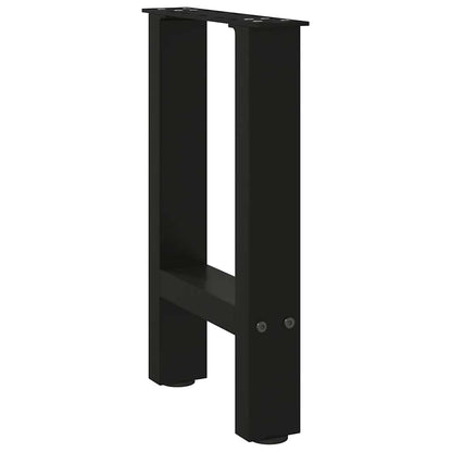 vidaXL Couchtischbeine Schwarz 2 Stk. 28x(42-43) cm Stahl