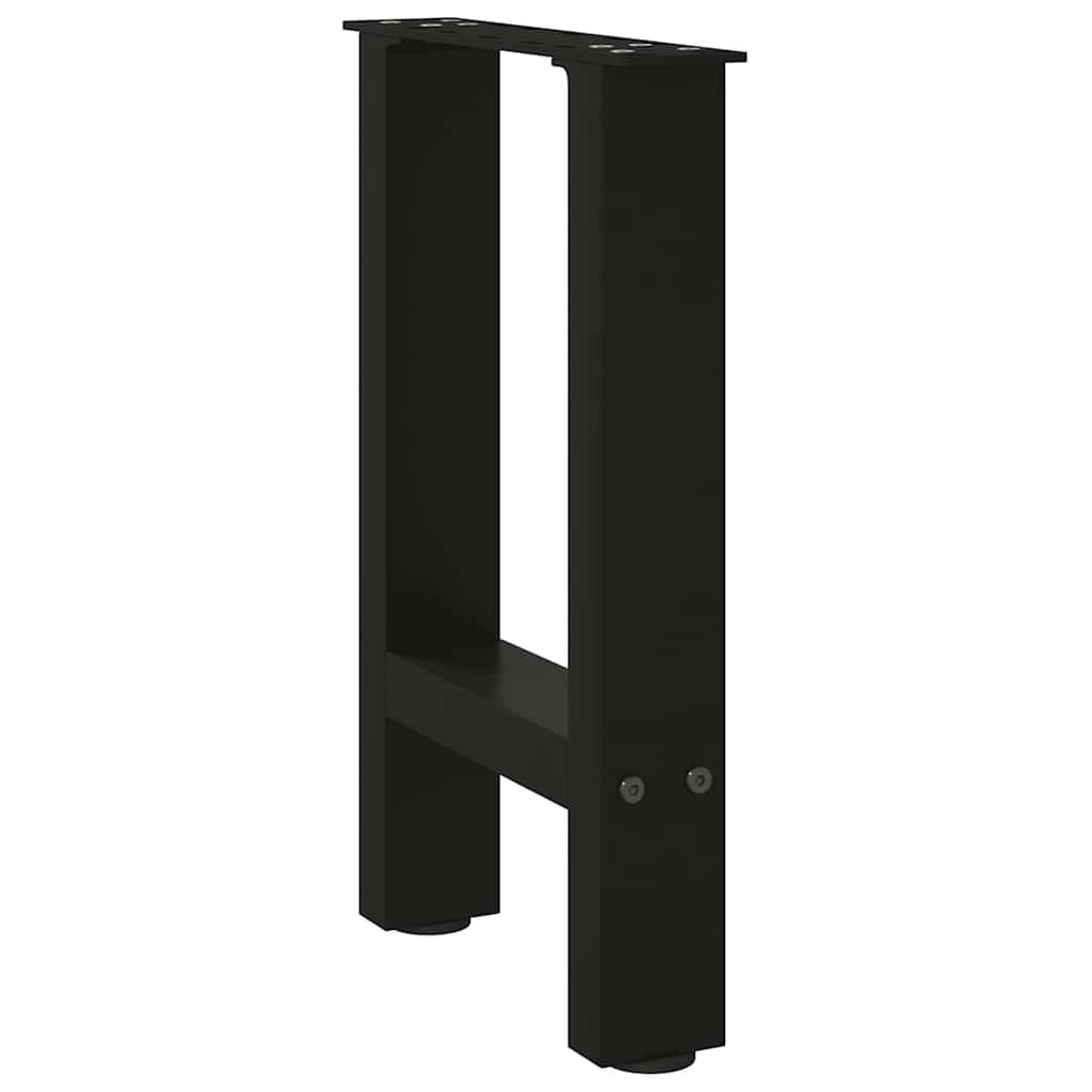 vidaXL Couchtischbeine Schwarz 2 Stk. 38x(42-43) cm Stahl