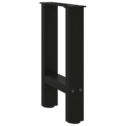 vidaXL Couchtischbeine Schwarz 2 Stk. 38x(42-43) cm Stahl
