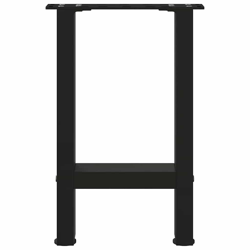 vidaXL Couchtischbeine Schwarz 2 Stk. 38x(42-43) cm Stahl