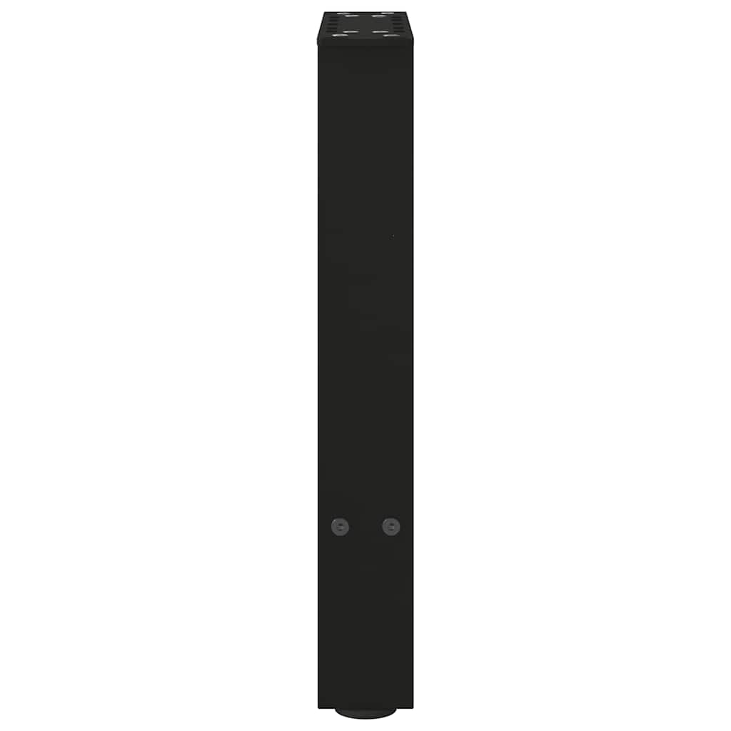 vidaXL Couchtischbeine Schwarz 2 Stk. 38x(42-43) cm Stahl