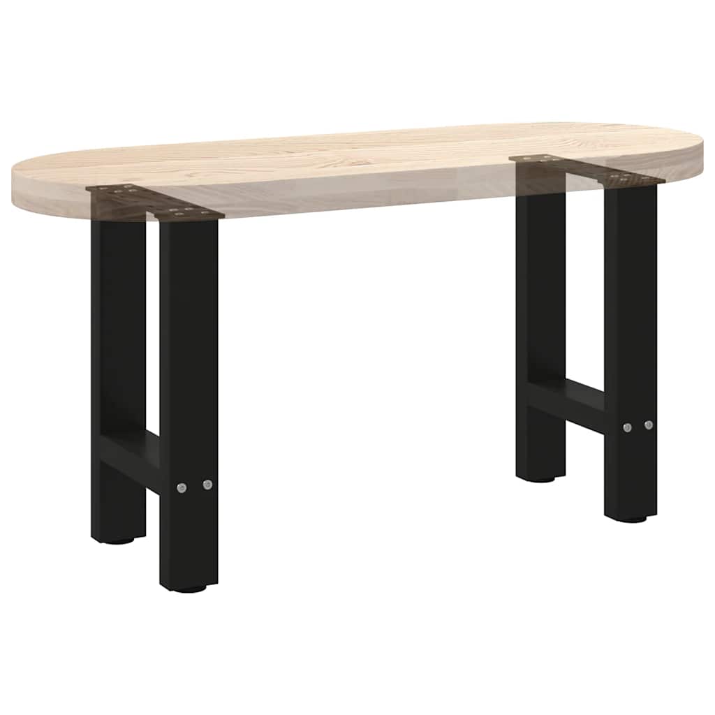 vidaXL Couchtischbeine Schwarz 2 Stk. 38x(42-43) cm Stahl