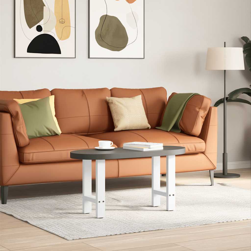 vidaXL Couchtischbeine Weiß 2 Stk. 38x(42-43) cm Stahl