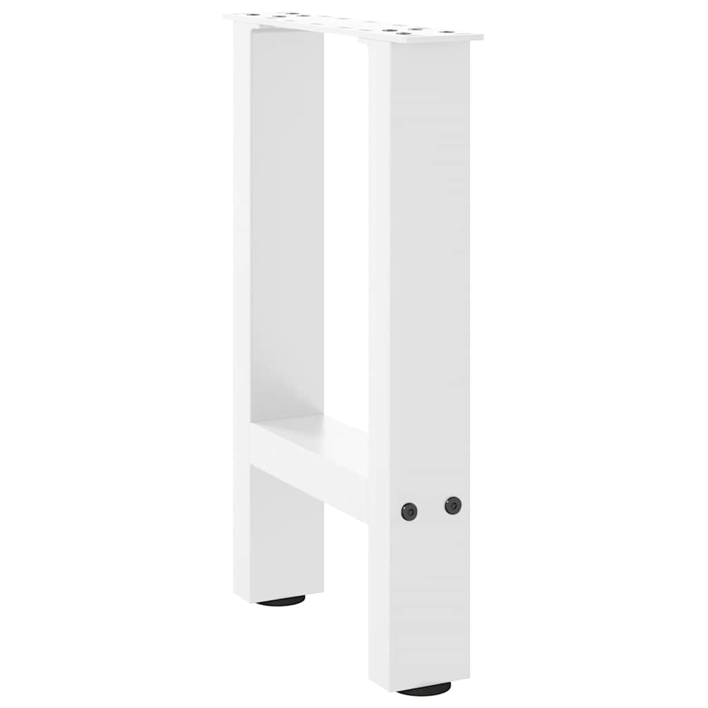 vidaXL Couchtischbeine Weiß 2 Stk. 38x(42-43) cm Stahl