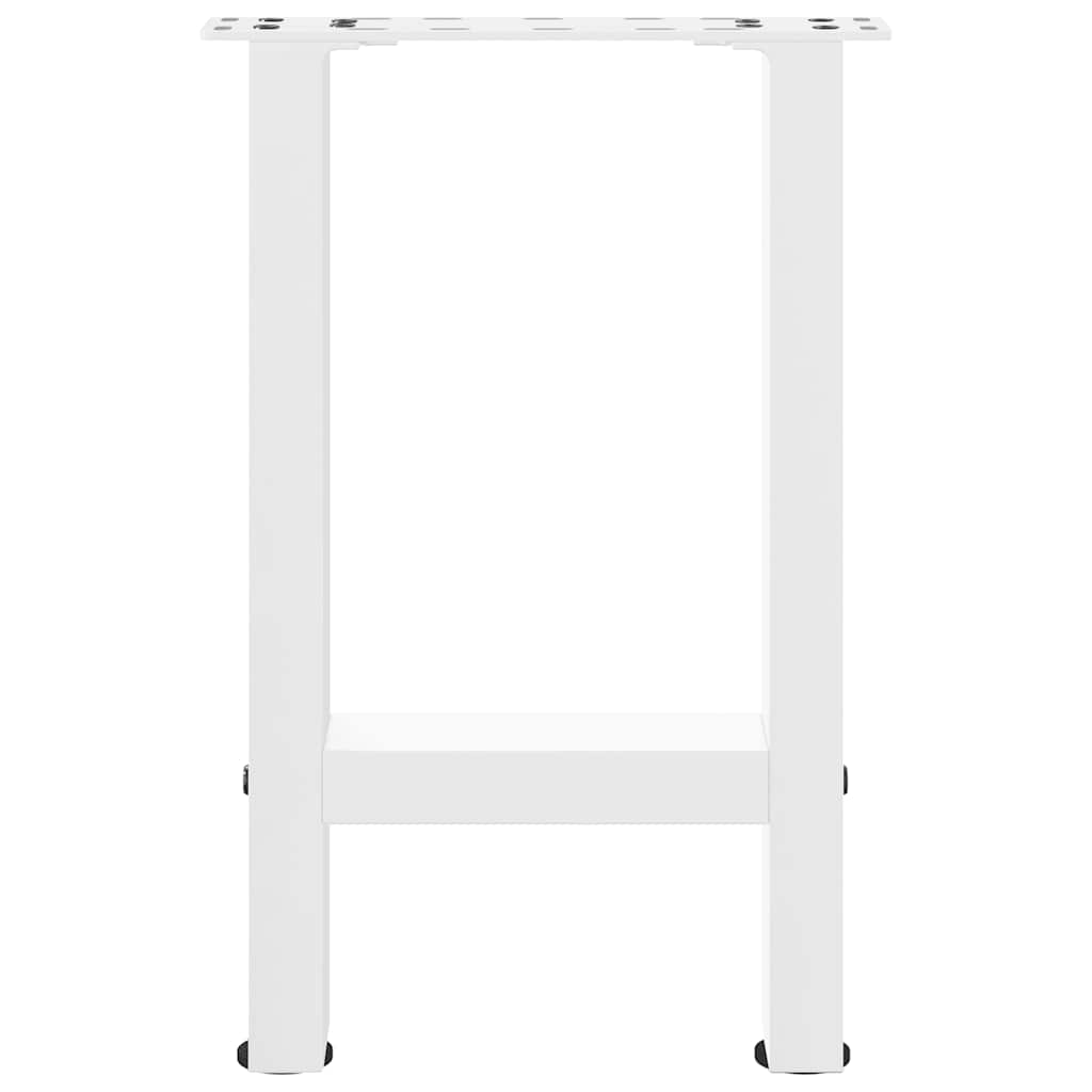vidaXL Couchtischbeine Weiß 2 Stk. 38x(42-43) cm Stahl