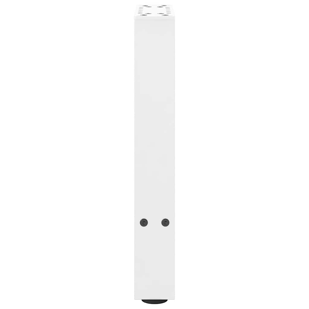 vidaXL Couchtischbeine Weiß 2 Stk. 38x(42-43) cm Stahl