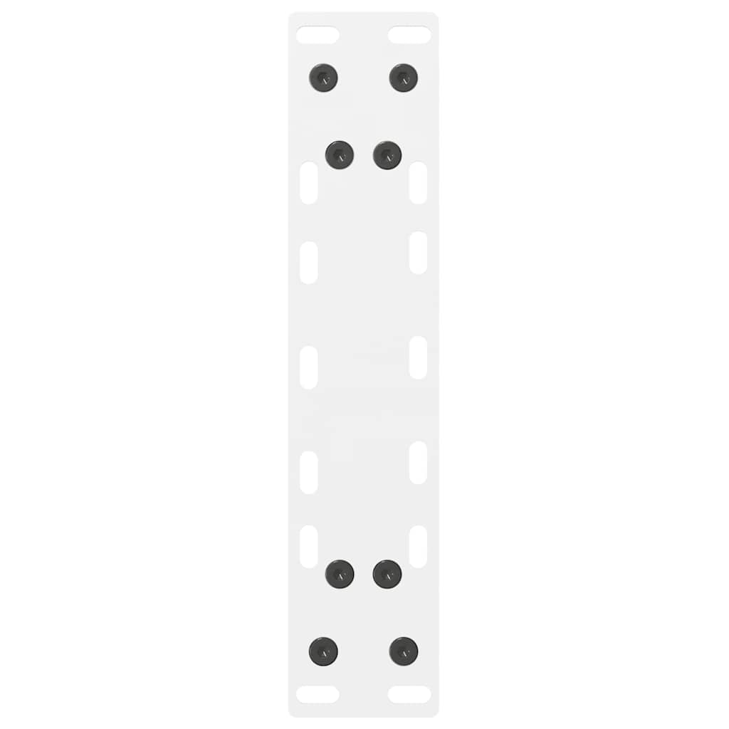 vidaXL Couchtischbeine Weiß 2 Stk. 38x(42-43) cm Stahl